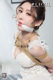 Leg model rabbit "White silk binding rope art for wedding dress" [Ligui Meishu Ligui]